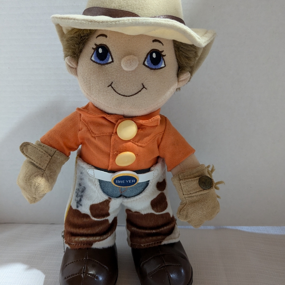 Breyer Horse Plush Farmer Doll 11" Signed  2004 Breyer
